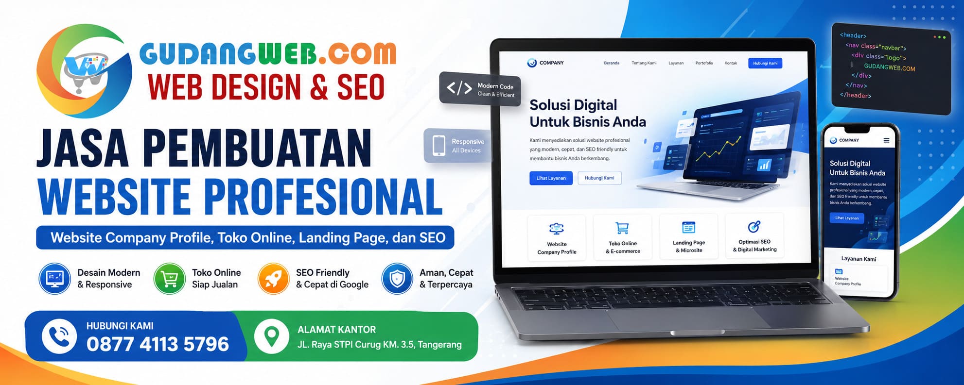 Cover Gudang WEB – Jasa Pembuatan Website Profesional Dekat Tangerang