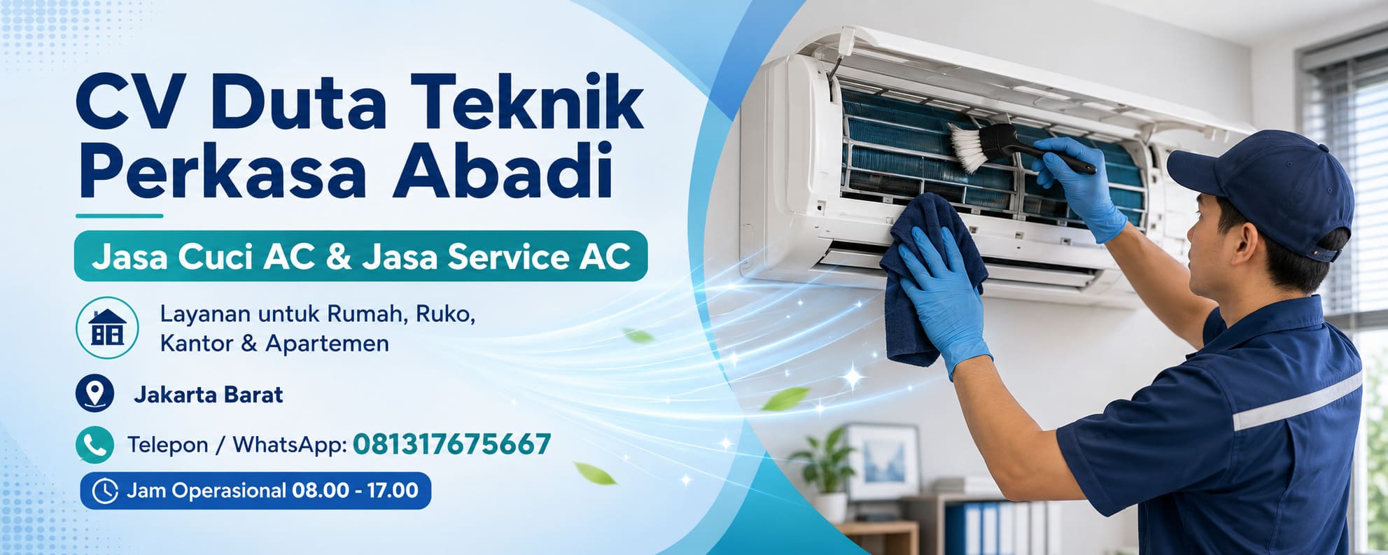 Cover Jasa Cuci AC & Service AC Jakarta : CV Duta Teknik Perkasa Abadi